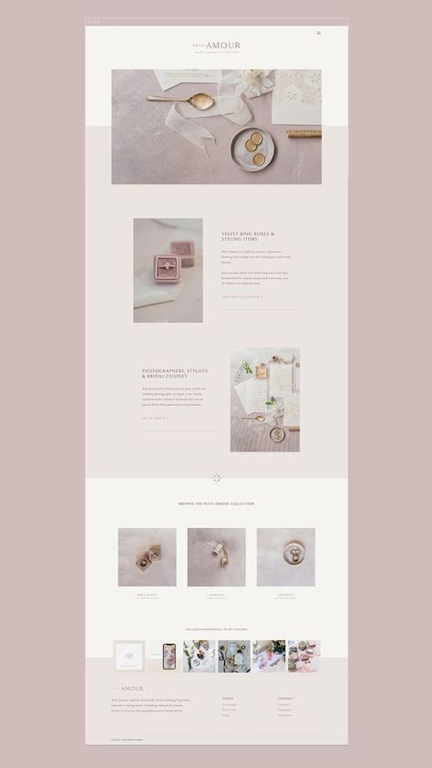 Fine Art Website Design, Jewellery Website Design Inspiration, Dreamy Website Design, Romantic Branding Design, Wedding Web Design, Whimsical Website Design, Minimal Website Design Inspiration, Jewellery Website Design, Online Shop Website Design