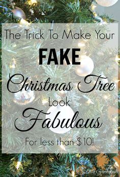 MUST PIN trick for making a fake tree look fuller! Don't buy a new artificial Christmas tree! Just do this trick for less than $10! by 3 Little Greenwoods Fake Christmas Tree, Fake Christmas Trees, Faux Christmas Trees, Fake Trees, Christmas Time Is Here, Tree Ideas, Décor Diy, Noel Christmas, Artificial Christmas Tree