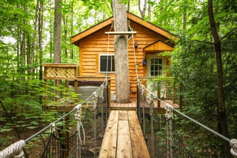 Live Out Your Childhood Dreams With A Stay At West Virginia’s Tuscany Tree House Cabins In West Virginia, Virginia Vacation, New River Gorge, Whitewater Rafting, Stay Overnight, New River, White Water Rafting, Cabin Rentals, Rafting