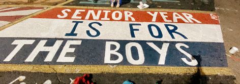 Football Parking Spot Painting, Boys Painted Parking Spots, Painted Parking Spots Senior Boys, Boys Parking Spot Ideas, Boy Parking Spot Painting Ideas, Parking Spot Painting Boys, Senior Parking Space Ideas For Boys, Parking Spot Ideas, Parking Lot Painting