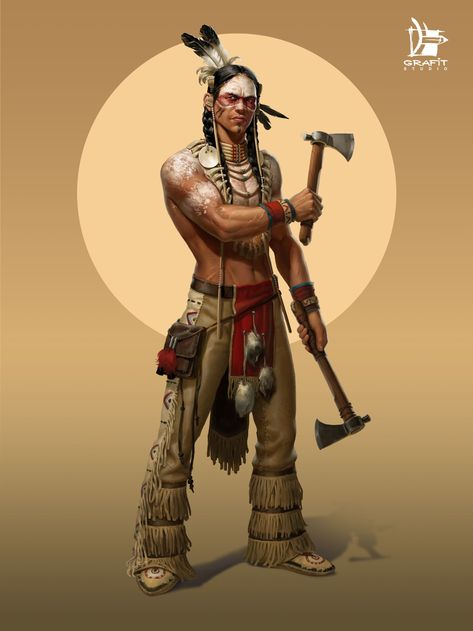 ArtStation - Wild Frontier Game Characters Cowboy Character Design, Native Warrior, Western Games, Warrior Drawing, Indian Artwork, Native American Paintings, Native American Warrior, Native American Pictures, Native American Artwork