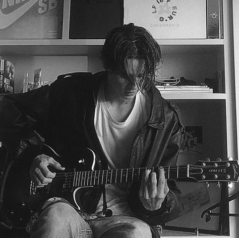 Alone In A Crowd, Guitar Guy, Guitar Boy, Musician Photography, Young Johnny Depp, Portrait Photography Men, Men Photography, I'm With The Band, Boy Photography Poses