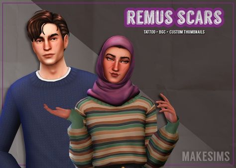 Maxis Match Face, Sims 4 Skin Detail Cc, Remus Lupin Scars, Sims 4 Harry Potter Cc, The Neck Tattoo, Sims 4 Genetics, Sims 4 Men Clothing, Tattoo Over Scar, Sims 4 Decades Challenge