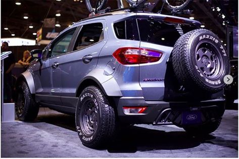 Modified Ford Ecosport with wide body kit unveiled at SEMA 2018 Ford Ecosport Modified, Ecosport Ford, Ken Blocks, Wide Body Kits, Rigid Industries, Bike Mount, Compact Suv, Ford Ecosport, Performance Exhaust