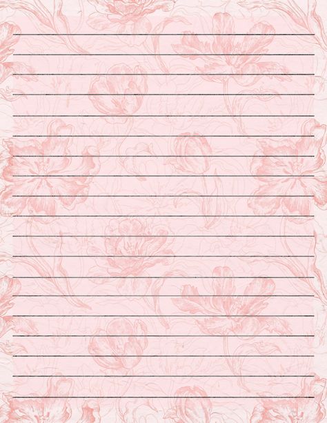 Simple and Decorative Pink Lined and Unlined Writing Papers - Etsy Israel Pink Paper Printable, Pink Designs For Journal, Pink Letter Paper, Printable Lined Paper Design, Colored Paper Designs For Scrapbook, Pretty Lined Paper, Pretty Paper Printable, Printable Lined Paper Aesthetic, Pink Design For Scrapbook