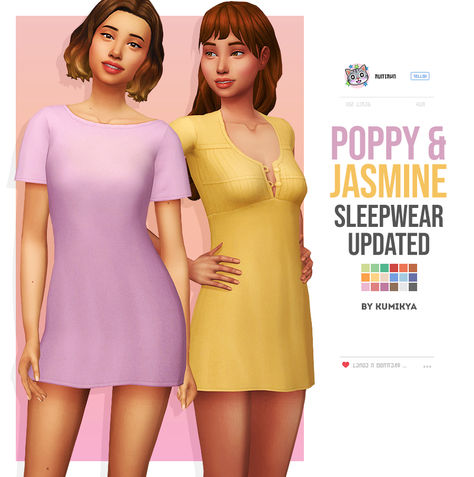 Sims 4 CC Finds ♥ — kumikya: JASMINE & POPPY SLEEPWEAR UPDATE hello!... Sims 4 Cc Kumikya, Sims 4 Maxis Match Cc Female, Sims Sleepwear, Sims 4 Cc Clothes Female Sleepwear Maxis Match, Sims 4 Cc Sleepwear Maxis Match, Kumikya Sims 4 Cc, Maxis Match Sleepwear, Sims 4 Custom Content Female, Sims 4 Maxis Match Sleepwear