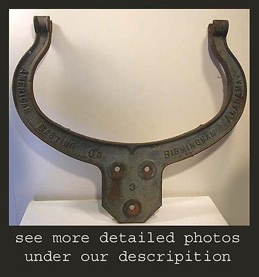 ANTIQUE AMERICAN CASTING BIRMINGHAM AL #3 CAST IRON SCHOOL BELL CRADLE Y BRACKET | #476234113 School House Bell, Cast Iron Bell, Wooden Wagon Wheels, Outdoor Glider, Antique Bell, Wagon Wheels, Wooden Wagon, Birmingham Alabama, Gongs