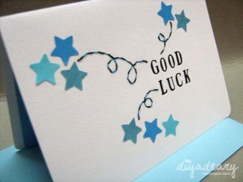 Raimi's Orders! | Diyadeary Good Luck Cards Handmade New Job, Good Luck Cards Diy, Good Luck Cards Handmade Exams, Good Luck Cards Handmade, Good Luck Card Ideas, Leaving Card Ideas, Sorry Your Leaving, Good Luck For Exams, Easy Fabric Flowers