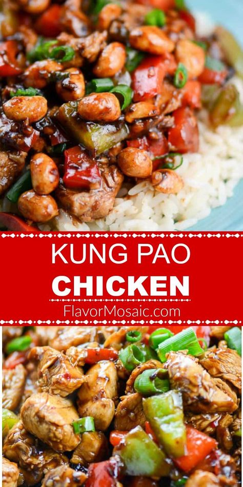 Easy Kung Pao Chicken Recipe, Kung Pao Chicken Recipe Easy, Kung Pao Chicken Recipe, Wok Recipes, Healthy Chinese, Homemade Chinese Food, Chinese Chicken Recipes, Chinese Cooking Recipes, Takeout Food