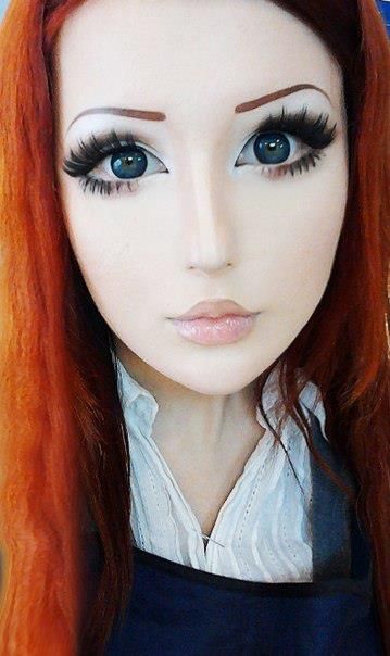 Real Life Woman That Transforms Herself Into Looking Like a Wide-Eyed Anime Character [ UpUrGame.com ] #cosplay #anime #game Anime Make-up, Anime Eye Makeup, Human Doll, Manga Eyes, Anime Makeup, Makeup Tutorial Video, Doll Makeup, Fx Makeup, Living Dolls