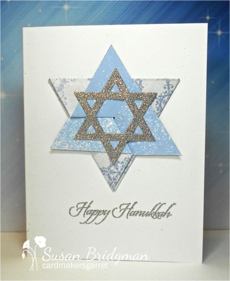 Hanakkuh Cards, Hannukah Cards Diy, Hannakah Cards, Chanukah Crafts, Hanukkah Cards Handmade, Happy Hanukkah Cards, Hannukah Crafts, Nativity Cards, Jewish Holiday Cards