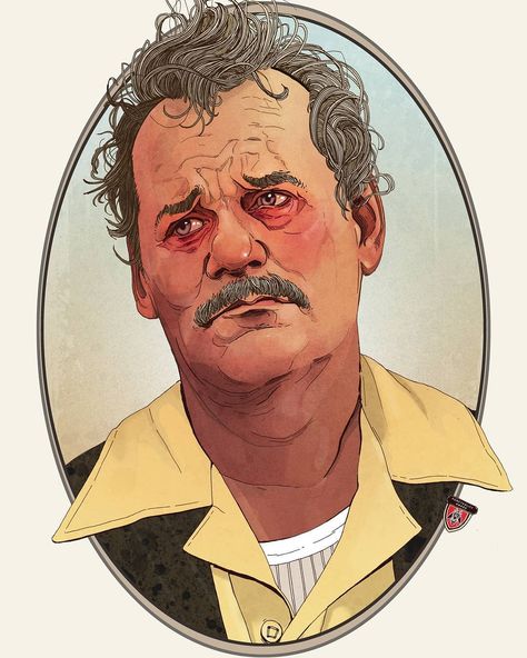 Ryan Gajda on Instagram: “I draw one Bill Murray picture a year (have done for a long time now) but I wasn't too happy with how this year's came out a few months…” Bill Murray Art, Bill Murray, Coming Out, A Year, Male Sketch, Illustrations, Movie Posters, On Instagram, Instagram