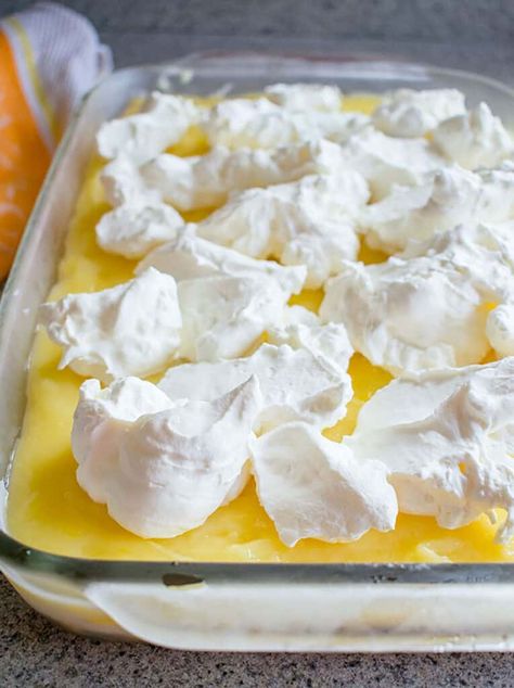 This Lemon Lush Dessert Recipe from Scratch is the best! Whether you call it lemon lush, lemon lasagna or lemon delight, you have to try it! #lemonlush #lemonlasagna #lemondesserts #lemonlushdessert Homemade Lemon Pie Filling, Homemade Lemon Pie, Company Desserts, Lemon Lush Dessert Recipe, Lemon Lush Recipe, Citrus Cookies, Lemon Lasagna, Lemon Lush Dessert, Lush Dessert