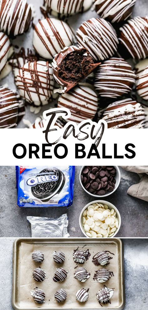 Indulge in the decadence of our easy Oreo Balls recipe, a smooth and creamy delight both inside and out! Made with just three ingredients, these no-bake treats capture the irresistible taste of everyone's favorite cookie. Perfect for Christmas, save this pin and satisfy your sweet cravings! 🎄🍫 #OreoBalls #ChristmasRecipes #SaveThisPin Oreo Ball Recipe 3 Ingredients, Easy Oreo Balls Recipe, Oreo Balls Recipe 3 Ingredients, No Bake Oreo Balls, Easy Oreo Balls, Oreo Ball, Oreo Balls Recipe, Oreo Truffle, Oreo Truffles Recipe