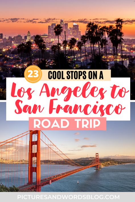 Planning a California road trip? The I-5 is the fastest and most efficient Los Angeles to San Francisco road trip option, yet is not exactly the most scenic. However, there are plenty of cool attractions along this route if you're willing to find them! Here are all the best places to stop on a LA to San Francisco road trip on the I-5. Los Angeles To San Francisco Road Trip, La To San Francisco Road Trip, Highway 101 Road Trip, San Francisco Road Trip, Usa Vacations, Pacific Coast Road Trip, California Road Trip Itinerary, West Coast Travel, Cali Trip