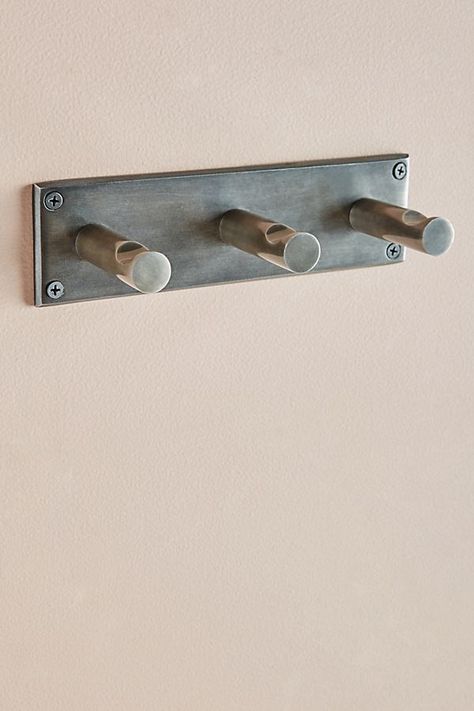 Cerco Hook Rack | Anthropologie Doorbell Cover, Wall Hook Rack, Bath Hooks, Coat Hooks On Wall, Kitchen Hooks, Unique Cabinets, Jewelry Rack, Hook Rack, Wall Mounted Shelves