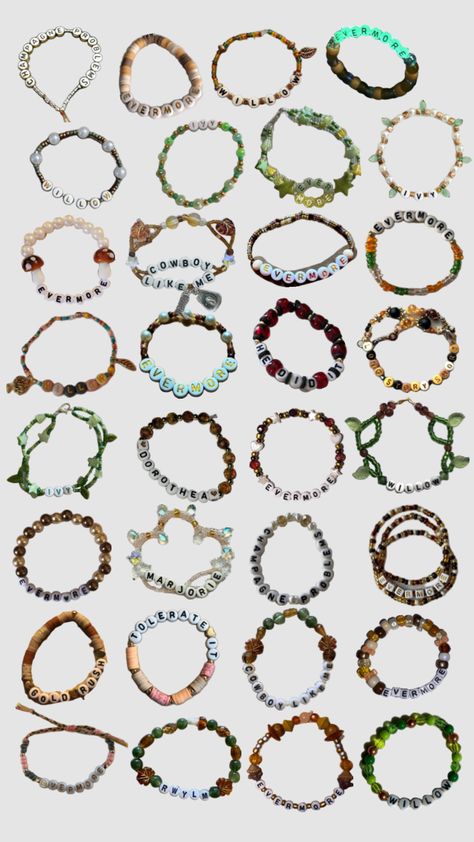 #taylorswift #evermore #bracelets Frendship Bracelets, Taylorswift Evermore, Taylor Swift Tour Outfits, Friendship Bracelets Designs, Swift Tour, Jewelry Inspo, Bracelet Designs, Your Aesthetic, Connect With People