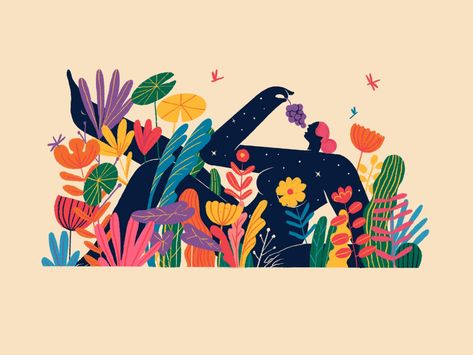 Art Matching Pfp, 캐릭터 드로잉, Plants And Flowers, Flat Illustration, Matching Pfp, Art Inspo, Illustration Design, Graffiti, Vector Illustration