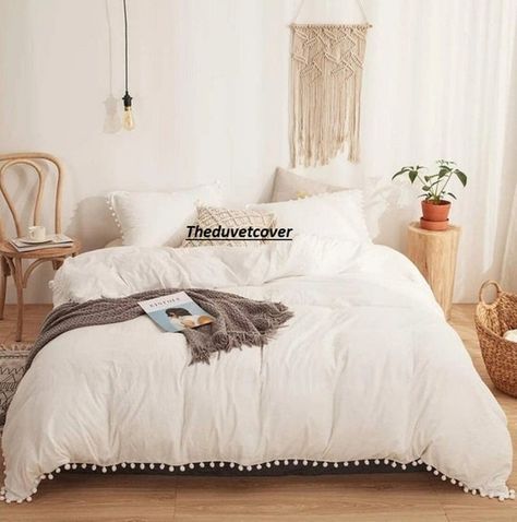 Boho Queen Bedding, Duvet Covers Bohemian, White Bed Set, Boho Duvet Cover, Smart Tiles, Queen Size Duvet Covers, Beige Bed, White Duvet Covers, White Duvet