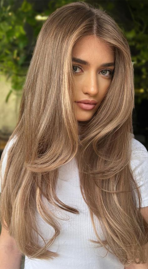 Autumn Hair 2024, Autumn Palette Hair Color, Dark Blonde Hair Color Ideas Caramel Honey, Hazelnut Blonde Hair, Almond Hair Color, Hazelnut Balayage, Autumn Blonde Hair, Caramel Hair Colour, Hazelnut Blonde