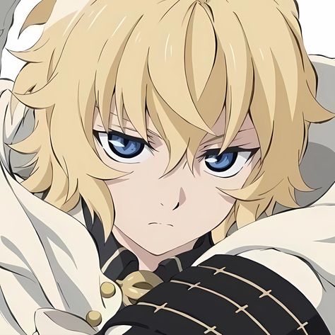 Mikaela Hyakuya | icon | owari no seraph Mikaela Hyakuya Icon, Mikaela Hyakuya, Owari No Seraph, Anime Character, Blonde, Anime, Blue