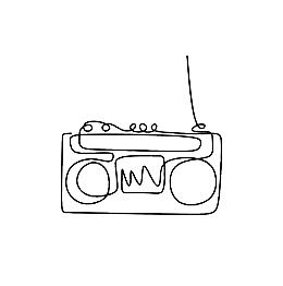 Small Radio Tattoo, Radio Silence Tattoo, Old Radio Tattoo, Radio Tattoo Vintage, Old Radio Drawing, Stereo Tattoo, Boom Box Tattoo, Radio Doodle, Radio Tattoo