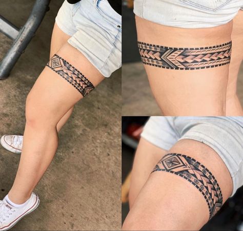 Polynesian Patterns Tattoo, Samoan Tattoo Thigh, Samoan Arm Band Tattoo, Polynesian Leg Band Tattoo, Hawian Style Tattoos, Polynesian Leg Tattoos Women, Native American Band Tattoo, Leg Band Tattoos For Men, Leg Band Tattoo Women