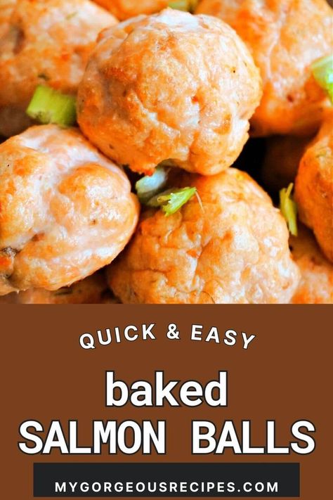 Salmon balls garnished with chopped spring onions. Salmon Balls Recipes, Salmon Balls, Salmon Meatballs, Easy Toast, Toddler Meal Recipes, Finger Foods For Kids, Delicious Appetizers, Salmon Fillet, Healthy Salmon