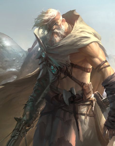 ArtStation - Vagrant, Jihwan HA Old Barbarian, Punk Character Design, Barbarian Dnd, Old Warrior, Hulk Art, Epic Characters, Dungeons And Dragons Art, Fantasy Battle, Knight Art