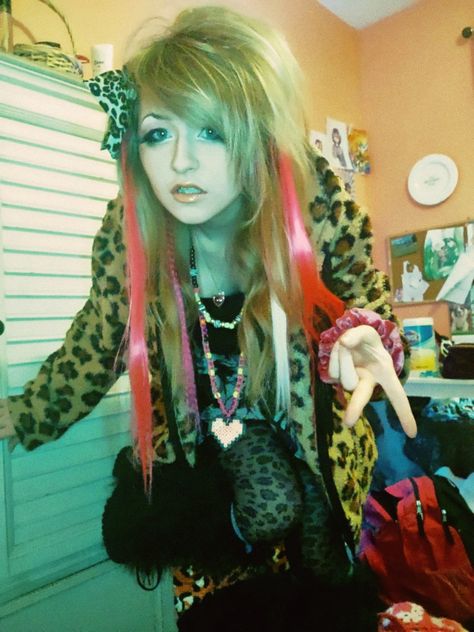 Scene Leopard Print, Gyaru Leopard Print, Gyaru Cheetah Print, Roku Gyaru, Leopard Print Gyaru, Scenekid Outfits, Haady Gyaru, Scene Kid Pfp, Scene Gyaru