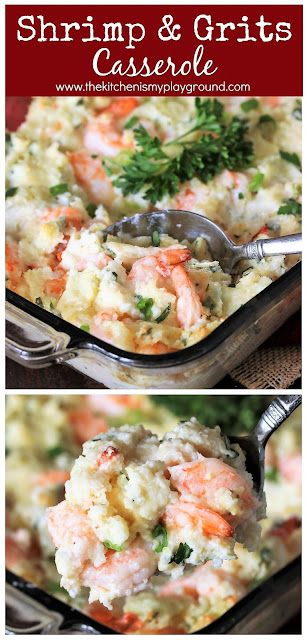 Healthy Shrimp Casserole Recipes, Grit Casserole, Coastal Recipes, Shrimp And Grits Casserole, Charleston Shrimp And Grits, Easy Shrimp And Grits, Grits Recipes, Shrimp Casserole, Grit Cakes