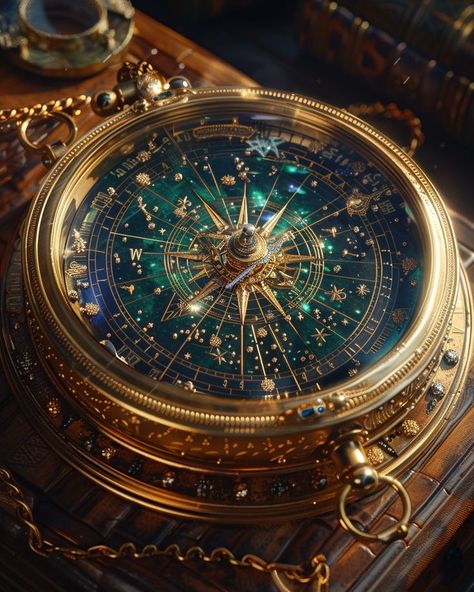 Astrolabe Fantasy Art, Magical Items Aesthetic, Time Astethic, Fantasy Clock Tower, Vintage Clock Aesthetic, Treasure Planet Aesthetic, Compass Aesthetic, Time Powers, Fantasy Clock