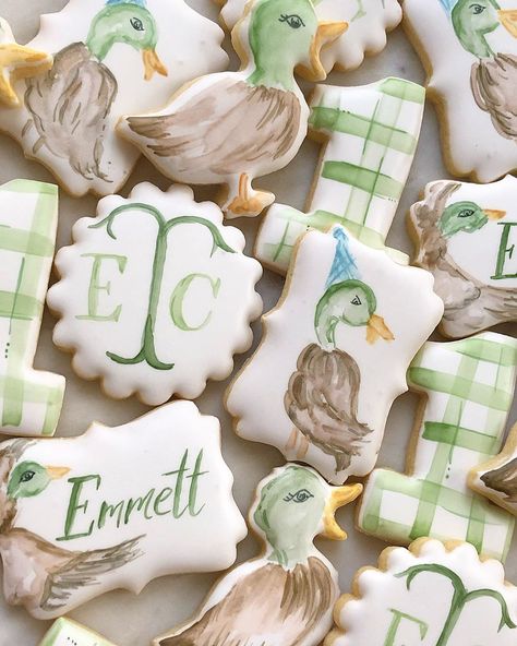 Duck Birthday Theme, First Birthday Theme Boy, One Lucky Duck, Duck Cookies, Duck Nursery, Baby First Birthday Themes, Boys First Birthday Party Ideas, Baby Shower Duck, Duck Birthday