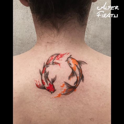 #koifish #koifishtattoo #colortattoo #colorful #minimal #tattoo…” Abstract Koi Fish, Goldfish Tattoo, Karp Koi, Carp Tattoo, Orca Tattoo, Koi Tattoo Design, Pink Tattoo, Koi Tattoo, Kawaii Tattoo