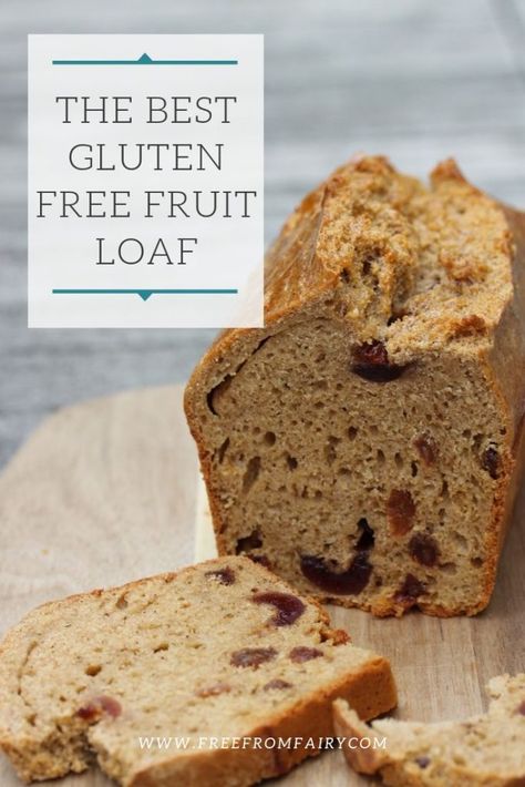 Gluten Free Fruit Loaf Recipe (Refined Sugar Free) | The Free From Fairy Gluten Free Fruit Bread, Fruit Loaf Recipe, Milk Kefir Recipes, Gluten Free Fruit Cake, Portuguese Chicken, Gf Bread Recipe, Sourdough Starters, Fruit Breads, Loaf Bread Recipe