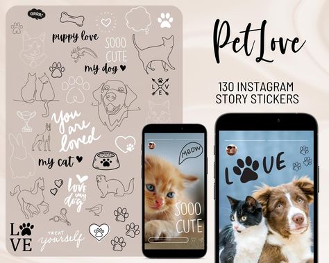 Excited to share this item from my #etsy shop: Instagram Story Stickers Pets Dog, Instagram Sticker, Story Stickers, Instagram Decal, Pet Stickers, Digital Download, Puppy Love, Dog, Cat Dog Instagram Story Stickers, Instagram Decal, Puppy Images, Instagram Gift, Pet, Puppy Love, Pet Dogs, Instagram Story, Etsy App