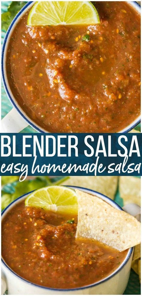 Hot Salsa Recipes, Mexican Salsa Recipe, Spicy Salsa Recipe, Easy Homemade Salsa Recipe, Best Salsa Recipe, Quick Salsa, Blender Salsa, Mexican Salsa Recipes, Easy Homemade Salsa