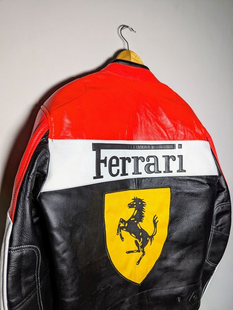 🔥 FERRARI 🔥 LEATHER JACKET RACING STREETWEAR size''L'' Styling Ferrari Jacket, Ferrari Leather Jacket, Ferrari F1 Jacket, Leather Ferrari Jacket, Ferrari Racing Jacket, Ferrari Jacket, Youtube Logo, Men's Outerwear, Saved Items