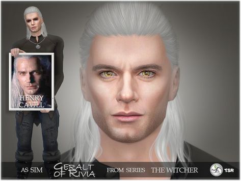 BAkalia's The Witcher - Geralt of Rivia Sims 4 The Witcher, Henry Cavill Sims 4, Sims 4 The Witcher Cc, Sims Love, The Witcher Geralt, Sims Medieval, Fantasy Writer, Geralt Of Rivia, Sims 4 Anime