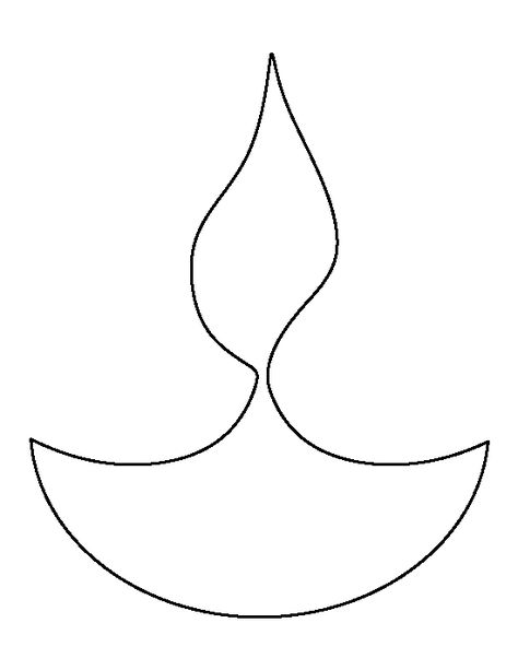 Diwali lamp pattern. Use the printable outline for crafts, creating stencils, scrapbooking, and more. Free PDF template to download and print at http://patternuniverse.com/download/diwali-lamp-pattern/ Diwali Lamp, Lamp Pattern, Printable Outline, Coloring Crafts, Diwali Lamps, Montessori Teaching, Diwali Design, Diya Lamp, Diwali Diya