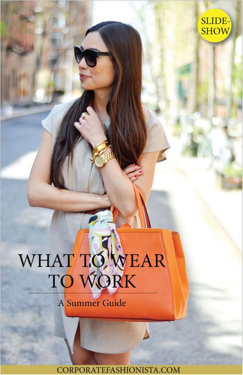 21 Of The Best Summer Outfits For Work | CorporateFashionista.com Orange Bag Outfit Summer, Orange Bag Outfit, Mk Outfits, Summer Outfits For Work, Best Summer Outfits, Pucci Scarf, What To Wear To Work, Outfits For Work, Corporate Fashion