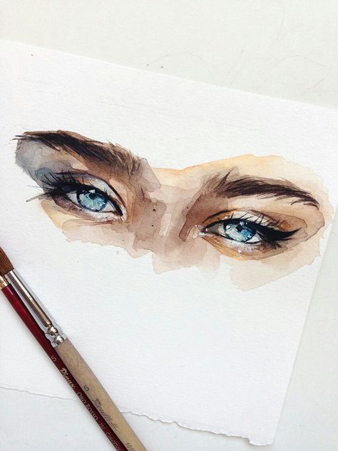 Discovered by @rishaeelsaas. Find images and videos about eyes, drawing and watercolour on We Heart It - the app to get lost in what you love. Watercolor Eyes, Eye Painting, Illustration Art Girl, Galaxy Painting, Portrait Images, Beginner Painting, Art Tutorial, Eye Art, 인물 사진