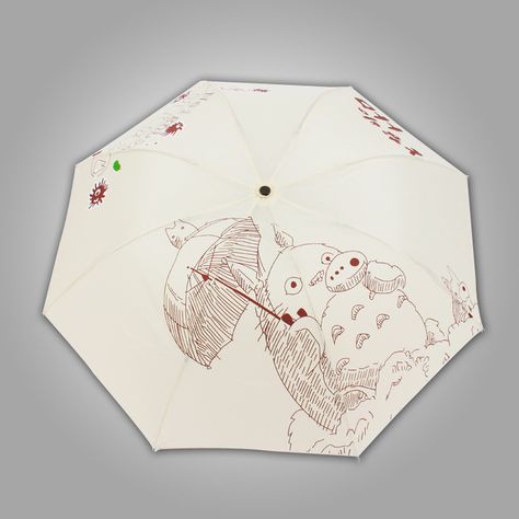 Comic Cartoon Umbrella Folding Sun and Rain Japanese ComicUmbrella Windproof Totoro One Piece Umbrella Cartoon Comic Ombrelle Totoro Umbrella, Japan Ghibli, Totoro Merchandise, Umbrella Cartoon, Miyazaki Hayao, My Neighbour Totoro, Product Design Ideas, Grave Of The Fireflies, Cute Umbrellas