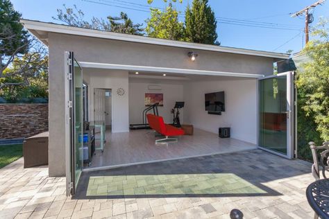 Before and After: Family-Friendly Garage Makeover | HGTV Garage Conversion To Family Room, Garage Conversion Ideas, Garage Extension, Garage Transformation, Garage To Living Space, Converted Garage, Garage Renovation, Garage Room, Garage Studio