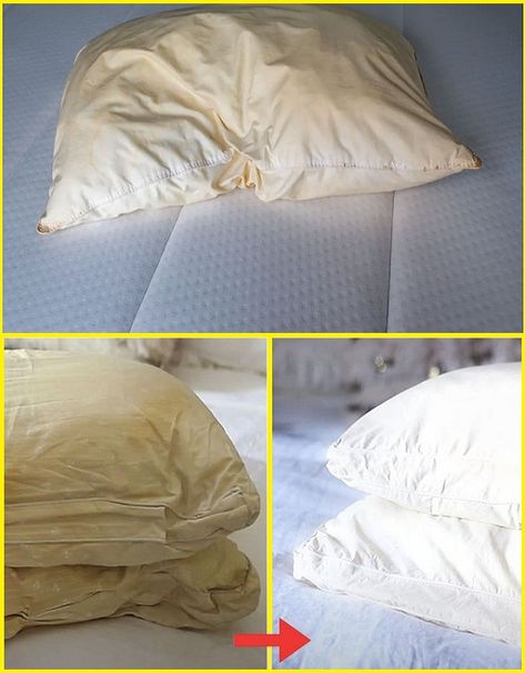 Vinegar Washing Machine, Cleaning Pillows, Brighten Whites, Cleaning With Bleach, Heavenly Recipes, Grandma Cooking, Clean Bed, Cleaning Methods, How To Clean Pillows