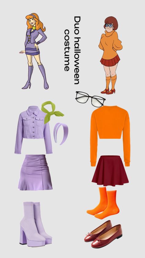 #halloweencostume #scoobydoo Halloween Costumes Ideas For Teens, Big Little Costumes, Halloween Costumes Single, Diy Mummy Costume, Halloween Costume Matching, Two Person Halloween Costumes, Crazy Halloween Costumes, Fun Halloween Outfits, Daphne Costume