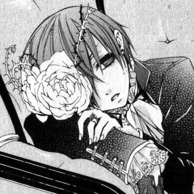 Ciel Phantomhive Pfp, Black Butler Ciel, Ciel Phantomhive, Anime Character, Flowers, Hair, Anime, White, Black