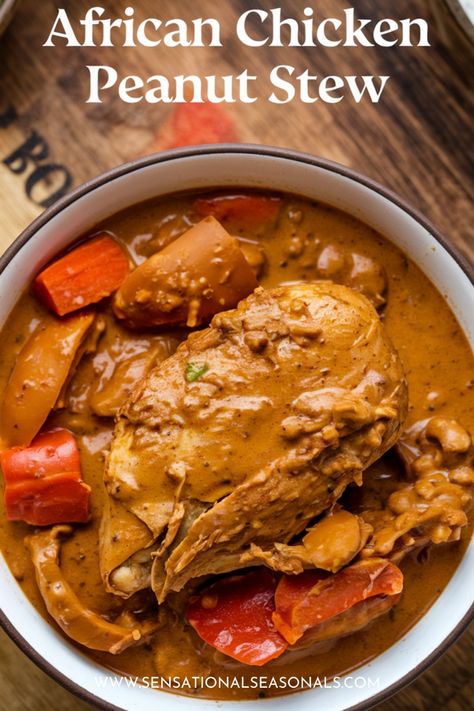 Elevate your dinner plans with this incredible African Chicken Peanut Stew! This easy chicken recipe blends tender chicken with a rich, creamy peanut sauce, perfect for those seeking new chicken dinner ideas. Not only is this dish a true representation of African cooking, but it also brings authentic Nigerian food flavors right to your table. Enjoy a hearty stew that will warm your soul and satisfy your taste buds. Click to discover the full recipe and start cooking this delightful peanut stew t African Chicken Recipes, African Soups, Butternut Squash Benefits, African Chicken, Carrot Benefits, Watermelon Health Benefits, Food Flavors, Watermelon Benefits, Peanut Stew