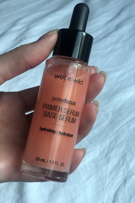 My favorite serum to apply before my makeup! It's so affordable and smells amazing. It's super gently on my skin and ensures a smooth base before I get ready! Wet N Wild Primer Serum, Wet N Wild Primer, Skin Prep Before Makeup, Prep Before Makeup, Primer Serum, Dry Skin Makeup, Serum For Face, Hydrating Primer, Wet And Wild