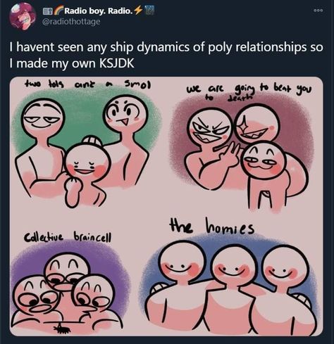 Poly Relationships, Ship Dynamics, Character Tropes, Relationship Dynamics, Ship Drawing, Made My Day, Drawing Prompt, Drawing Expressions, Book Writing Tips